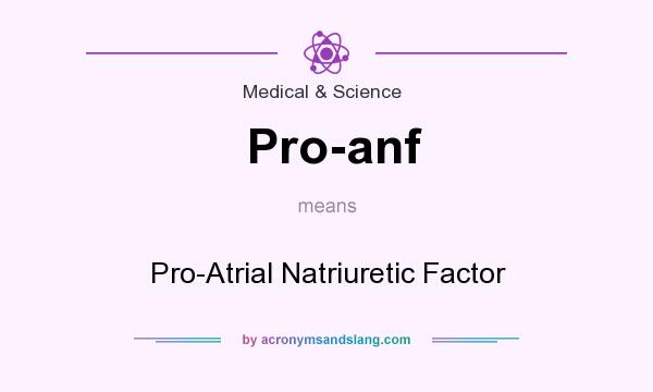 What does Pro-anf mean? It stands for Pro-Atrial Natriuretic Factor