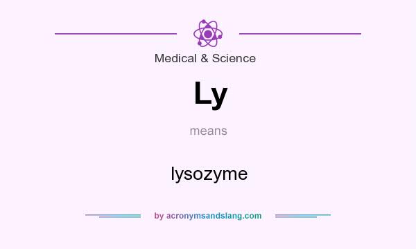 What does Ly mean? It stands for lysozyme