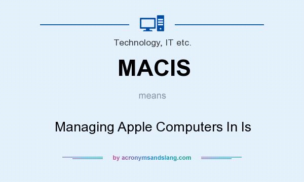What does MACIS mean? It stands for Managing Apple Computers In Is