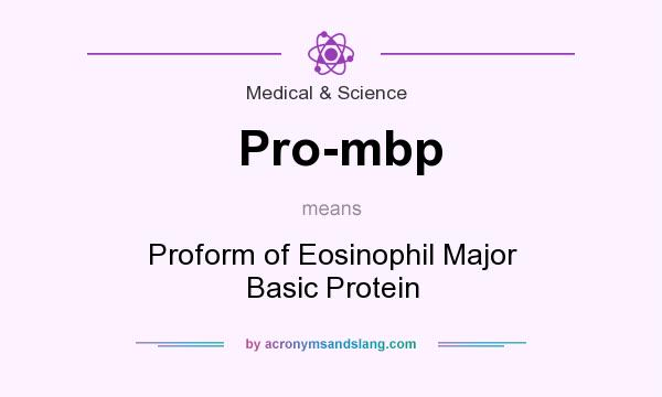 What does Pro-mbp mean? It stands for Proform of Eosinophil Major Basic Protein