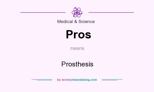 What does Pros mean? It stands for Prosthesis
