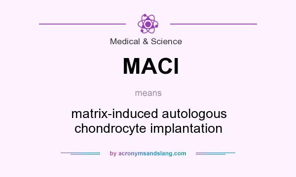 What does MACI mean? It stands for matrix-induced autologous chondrocyte implantation
