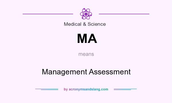 What does MA mean? It stands for Management Assessment