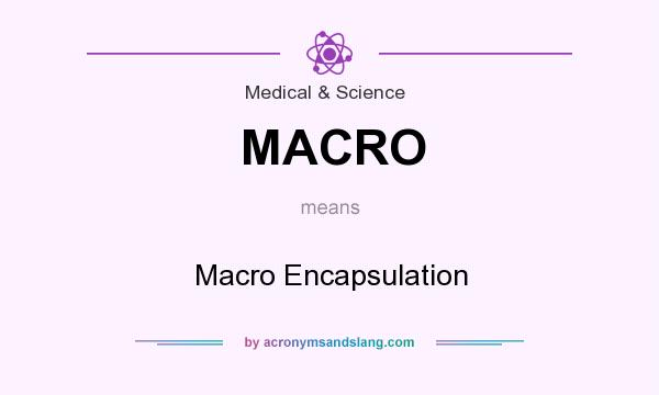 What does MACRO mean? It stands for Macro Encapsulation