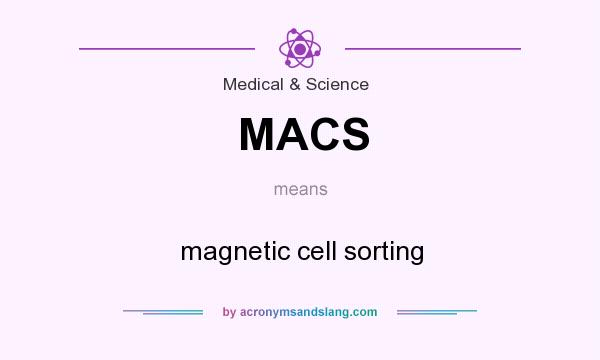 What does MACS mean? It stands for magnetic cell sorting