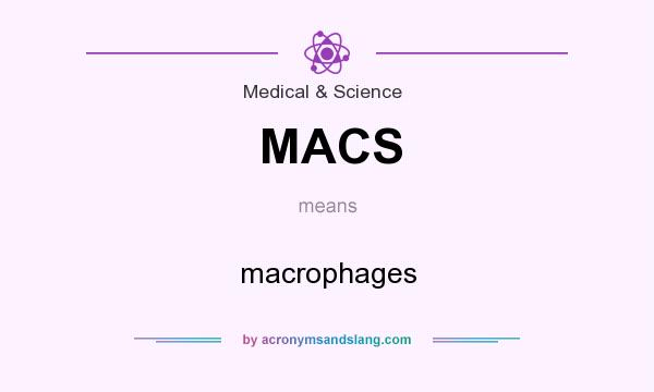 What does MACS mean? It stands for macrophages