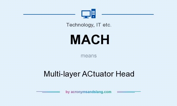 What does MACH mean? It stands for Multi-layer ACtuator Head