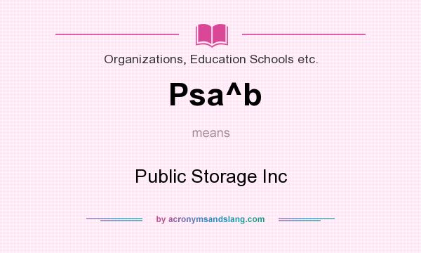 What does Psa^b mean? It stands for Public Storage Inc