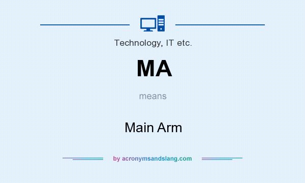 What does MA mean? It stands for Main Arm
