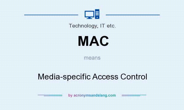 What does MAC mean? It stands for Media-specific Access Control