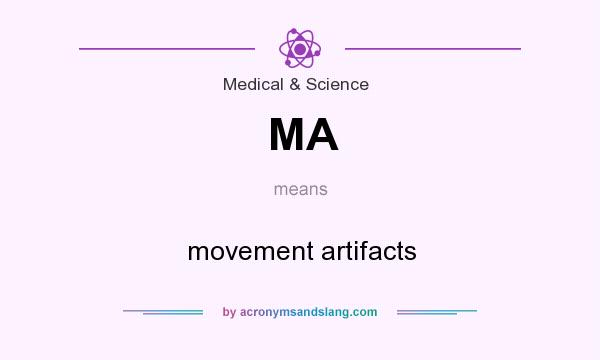 What does MA mean? It stands for movement artifacts
