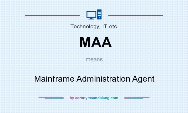 What does MAA mean? It stands for Mainframe Administration Agent
