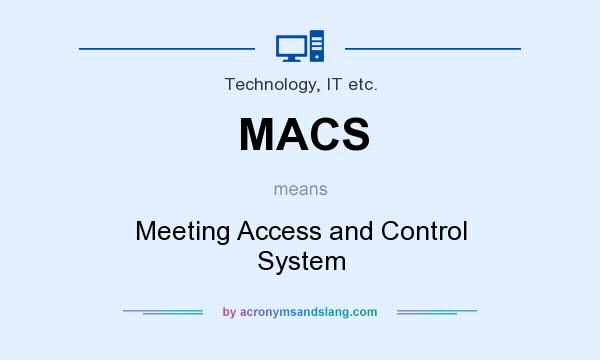 What does MACS mean? It stands for Meeting Access and Control System