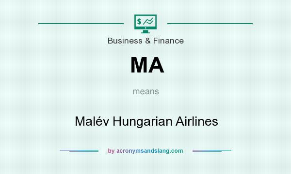 What does MA mean? It stands for Malév Hungarian Airlines