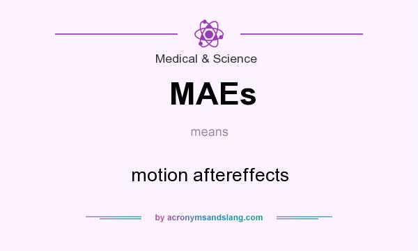 What does MAEs mean? It stands for motion aftereffects