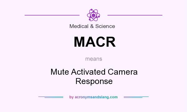 What does MACR mean? It stands for Mute Activated Camera Response