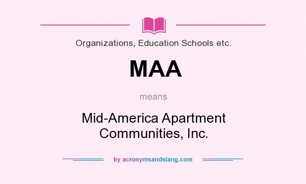 What does MAA mean? It stands for Mid-America Apartment Communities, Inc.