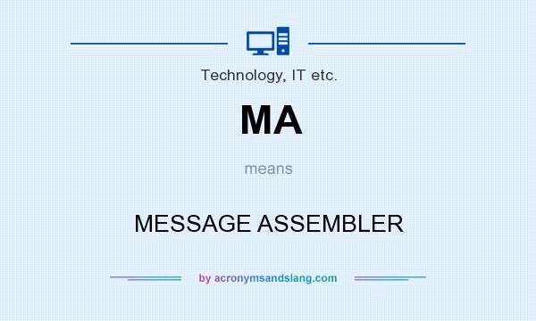 What does MA mean? It stands for MESSAGE ASSEMBLER
