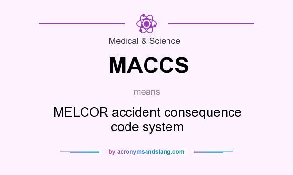 What does MACCS mean? It stands for MELCOR accident consequence code system