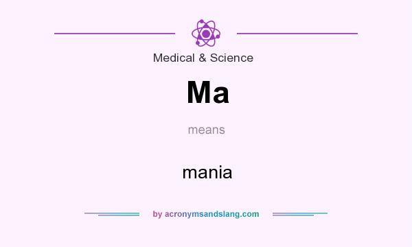 What does Ma mean? It stands for mania