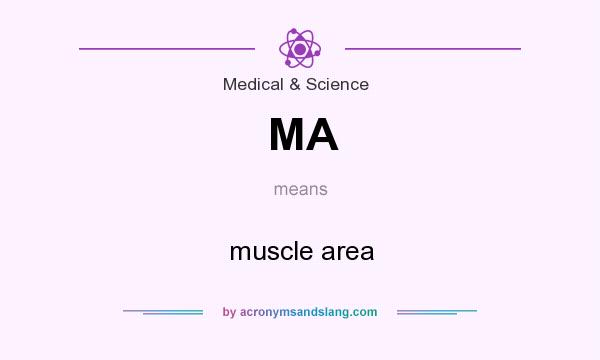 What does MA mean? It stands for muscle area