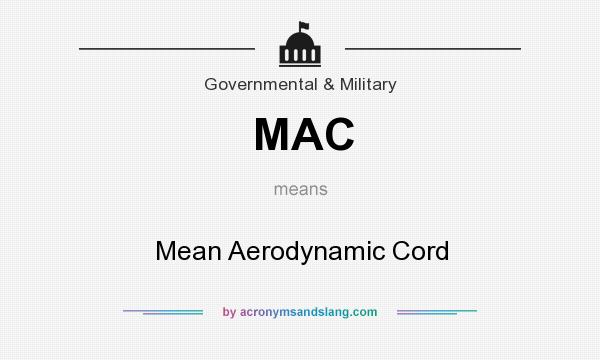 What does MAC mean? It stands for Mean Aerodynamic Cord