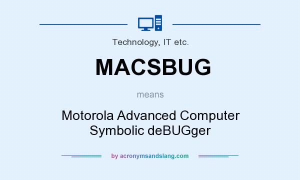 What does MACSBUG mean? It stands for Motorola Advanced Computer Symbolic deBUGger
