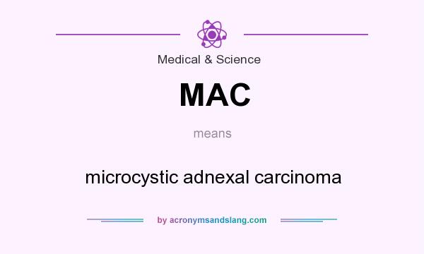 What does MAC mean? It stands for microcystic adnexal carcinoma