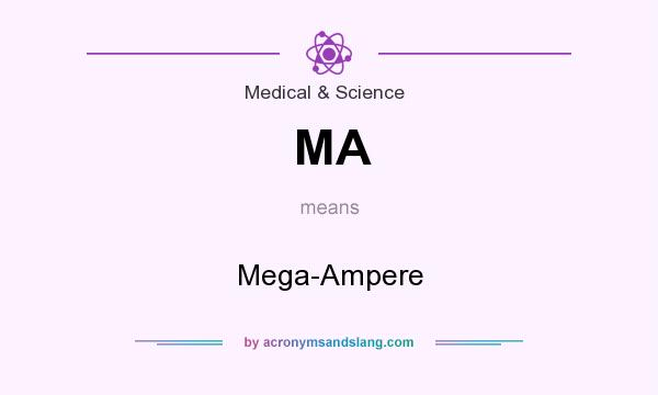 What does MA mean? It stands for Mega-Ampere