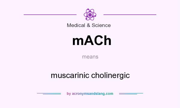 What does mACh mean? It stands for muscarinic cholinergic