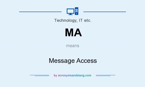 What does MA mean? It stands for Message Access