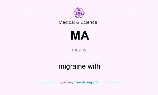 What does MA mean? It stands for migraine with