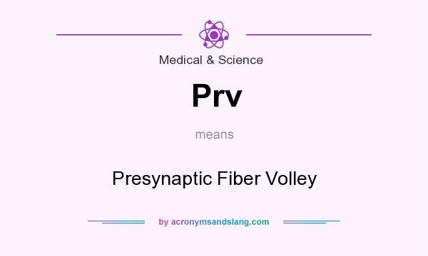 What does Prv mean? It stands for Presynaptic Fiber Volley
