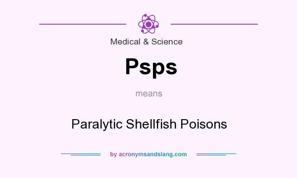 What does Psps mean? It stands for Paralytic Shellfish Poisons