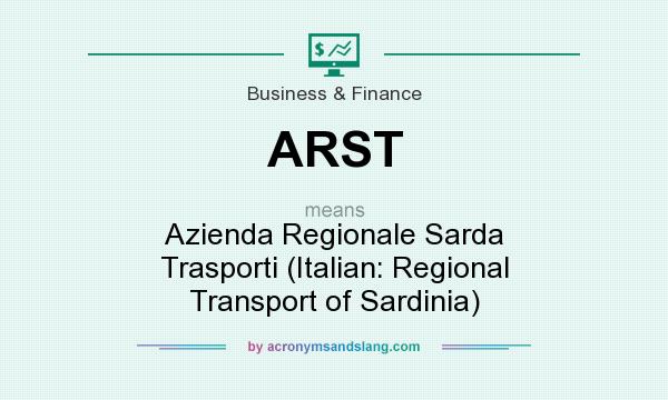 What does ARST mean? It stands for Azienda Regionale Sarda Trasporti (Italian: Regional Transport of Sardinia)