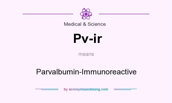 What does Pv-ir mean? It stands for Parvalbumin-Immunoreactive