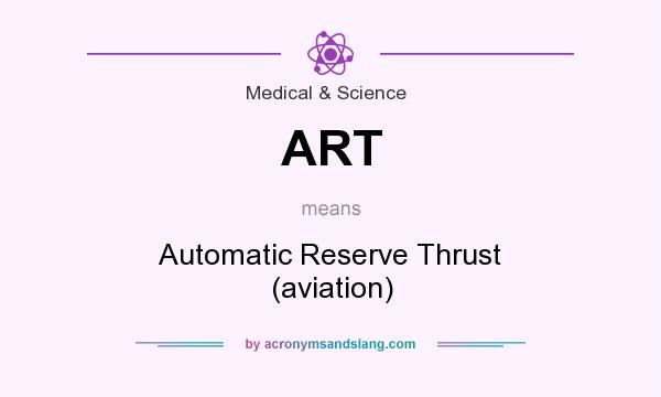 What does ART mean? It stands for Automatic Reserve Thrust (aviation)