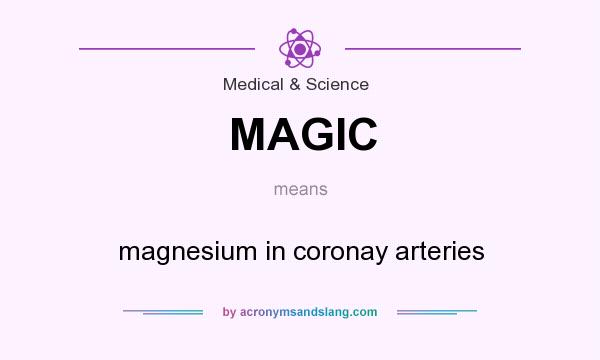 What does MAGIC mean? It stands for magnesium in coronay arteries