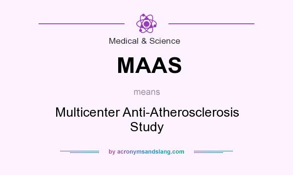 What does MAAS mean? It stands for Multicenter Anti-Atherosclerosis Study