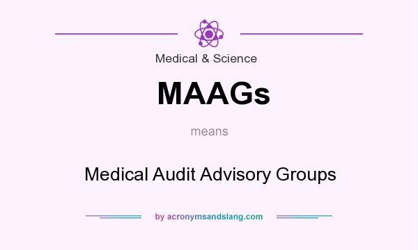 What does MAAGs mean? It stands for Medical Audit Advisory Groups