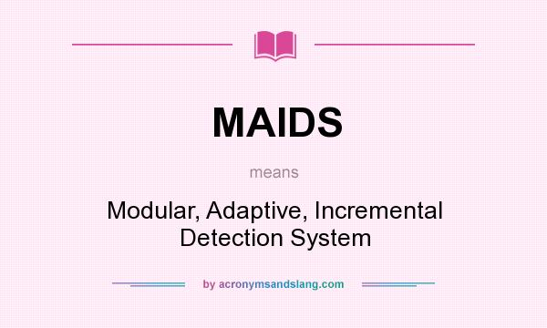 What does MAIDS mean? It stands for Modular, Adaptive, Incremental Detection System