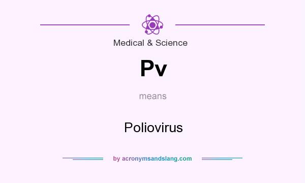 What does Pv mean? It stands for Poliovirus