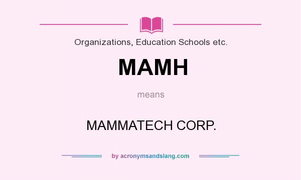 What does MAMH mean? It stands for MAMMATECH CORP.