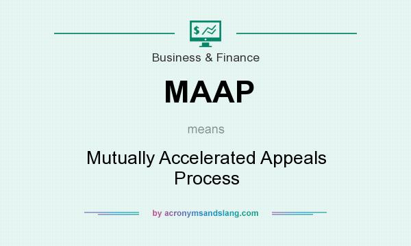 What does MAAP mean? It stands for Mutually Accelerated Appeals Process