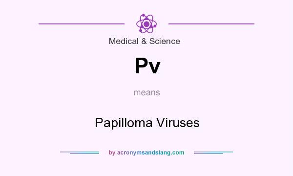 What does Pv mean? It stands for Papilloma Viruses