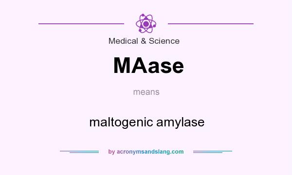 What does MAase mean? It stands for maltogenic amylase