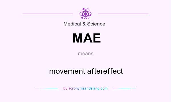 What does MAE mean? It stands for movement aftereffect