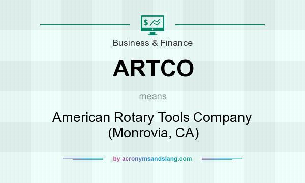 What does ARTCO mean? It stands for American Rotary Tools Company (Monrovia, CA)