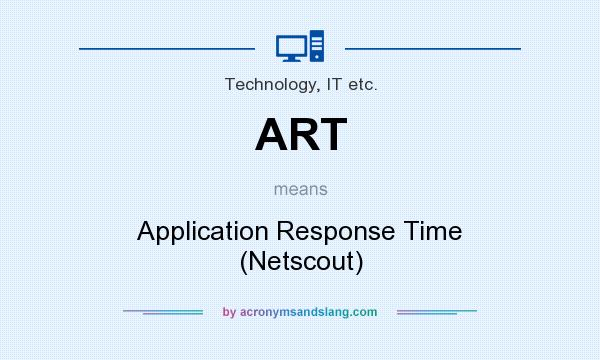 What does ART mean? It stands for Application Response Time (Netscout)