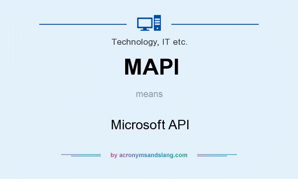What does MAPI mean? It stands for Microsoft API